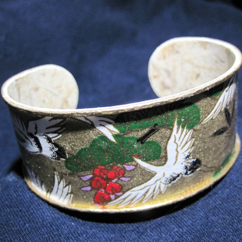 Bracelet Crafted with Japanese Chiyogami Paper