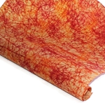 Nepalese Batik Lokta Paper - Vein - ORANGE/RED