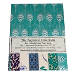 Handmade Nepalese Lokta Paper Pack - BLUES/GREENS