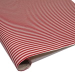 Silkscreened Nepalese Lokta Paper - Stripes - RED AND CREAM
