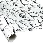 Silkscreened Nepalese Lokta Paper - Dinosaurs - BLACK ON WHITE