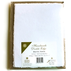 White Deckle-Edge Cotton Rag Paper