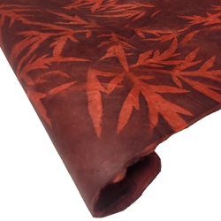 Nepalese Lokta Paper - Sun Washed Mugwort Leaf - RED