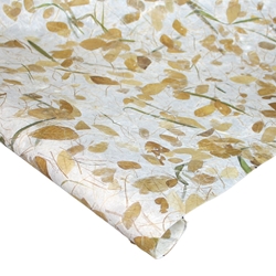 Thai Mulberry Paper with Raintree Leaves - FOREST FLOOR