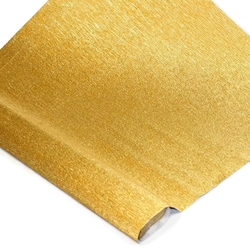 And unrolled section of Italian crepe paper in Venetian gold metallic. This color works well with crepe paper flowers. 