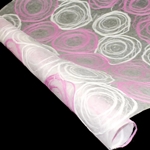 Whimzy Mulberry Paper - PINK ON WHITE