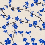 Lokta Paper Origami Pack - Blossom - BLUE ON NATURAL