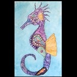 Seahorse Batik Watercolor Painting