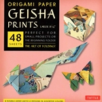 Finally, an origami kit for beginners and experts alike. The large, 8.25 inch sheets make easy folding for beginners as they follow the included instructions. The specialty prints and solid color reverse on these papers will thrill experts with new designs and patterns for their art. The 48 sheets in this kit feature details inspired by classic Japanese Ukiyo-E paintings of the secretive world of Geishas. On the reverse of each sheet is a solid, complimentary color. Finishing up the kit are instructions providing an introduction to basic origami folding techniques and instructions for 6 different projects.