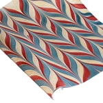 Marbled Indian Cotton Rag Paper - BIRD WING - RED/BLUE/CREAM