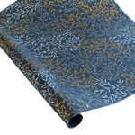 Screenprinted Mulberry Paper - Willow Leaf - SILVER/GOLD/MIDNIGHT BLUE