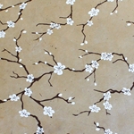 Lokta Paper Origami Pack - Peach Blossom - WHITE ON LIGHT BROWN