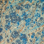 Italian Marbled Paper - VEIN - Blue/Brown