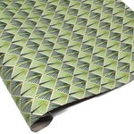 Metallic Screenprinted Indian Cotton Rag Paper - HOLLYWOOD - Greens