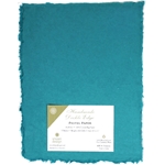 Handmade Deckle Edge Indian Cotton Paper Pack - TURQUOISE