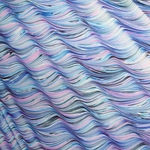 Italian Marbled Origami Paper - WAVE - Blue/Black/Lavender