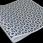 Metallic Screenprinted Unryu Paper - Square Box - SILVER ON WHITE