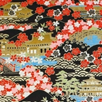 Chiyogami Yuzen Origami Paper - JOURNEY - 4 Sheet Pack - 6 x 6 Inch
