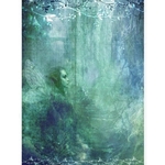 Screenprinted Unryu - Decoupage Paper - BLUE/GREEN FAIRY