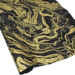 Thai Soft Marbled Paper - GOLD ON BLACK