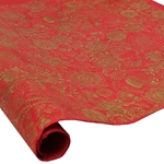 Silkscreened Nepalese Lokta Paper - Art Deco - GOLD ON RED