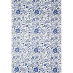 Screenprinted Unryu - Decoupage Paper - DARK BLUE FLOWER