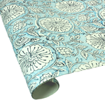 Indian Cotton Rag Block Printed Paper - Mughal Garden - GARDEN BLUE