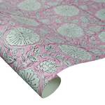Indian Cotton Rag Block Printed Paper - Mughal Garden - SOFT ROSE