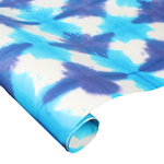 Indian Cotton Rag Paper - Tie Dye - CRINKLE TURQUOISE AND NAVY