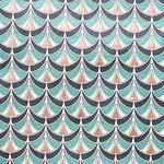 Italian Florentine Paper - TEAL AND YELLOW FISH SCALE