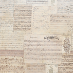 Italian Florentine Paper - HARP AND MUSIC NOTES
