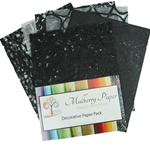 Assorted Black Texture Paper Pack
