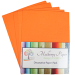Recycled Elephant Dung Paper (10 Sheets) - ORANGE