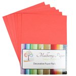 Recycled Elephant Dung Paper (10 Sheets) - RED