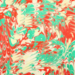 Hand Marbled Origami Paper - HOLIDAY CRAZY COMB