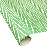Indian Cotton Rag Marble Paper - Bird Wing - GREEN AND CREAM