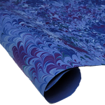 Hand Marbled Paper - JEWEL GROOVY WAVE