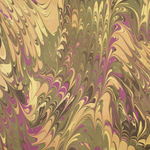 Hand Marbled Origami Paper - FALL CRAZY COMB