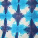 Indian Cotton Rag Origami Paper - Tie Dye - CRINKLE TURQUOISE AND NAVY