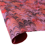 Hand Marbled Paper - FIRE COMB
