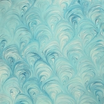 Hand Marbled Origami Paper - JUST BLUES TORNADO