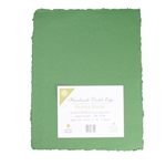 Handmade Deckle Edge Indian Cotton Paper Pack - FOREST GREEN