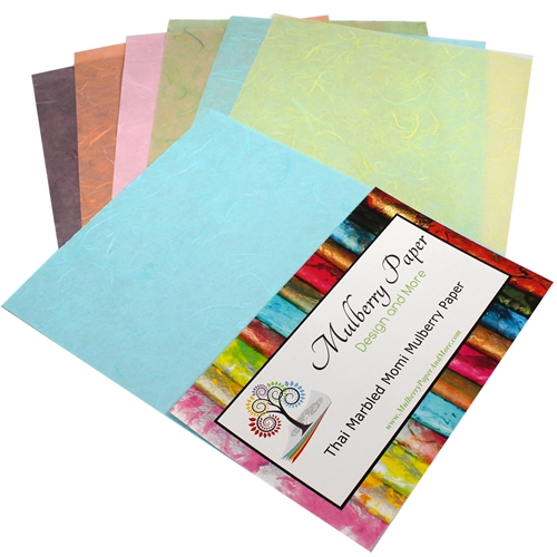 Unryu Mulberry Paper Pack in 6 Pastel Colors