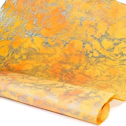 Marbled Momi Paper -  PEACH/YELLOW/SILVER