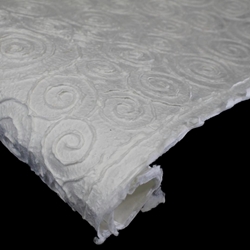 Thai Heavy Embossed Mulberry Paper - SWIRLING OVALS
