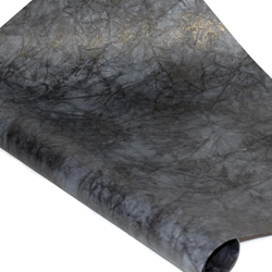 Metallic Indian Batik Cotton Rag Paper - CRINKLE - SLATE/BRONZE