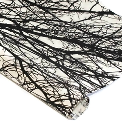 Silkscreened Nepalese Lokta Paper - Branch - BLACK ON WHITE