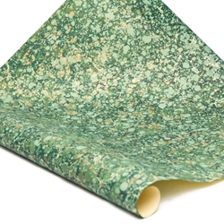 Italian Marbled Paper - STONE - Green/Gold