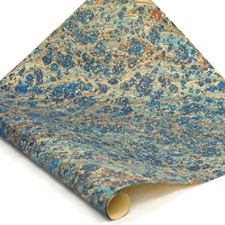 Italian Marbled Paper - VEIN - Blue/Brown