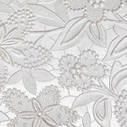 Indian Embossed Paper - PEARL FLOWER - WHITE